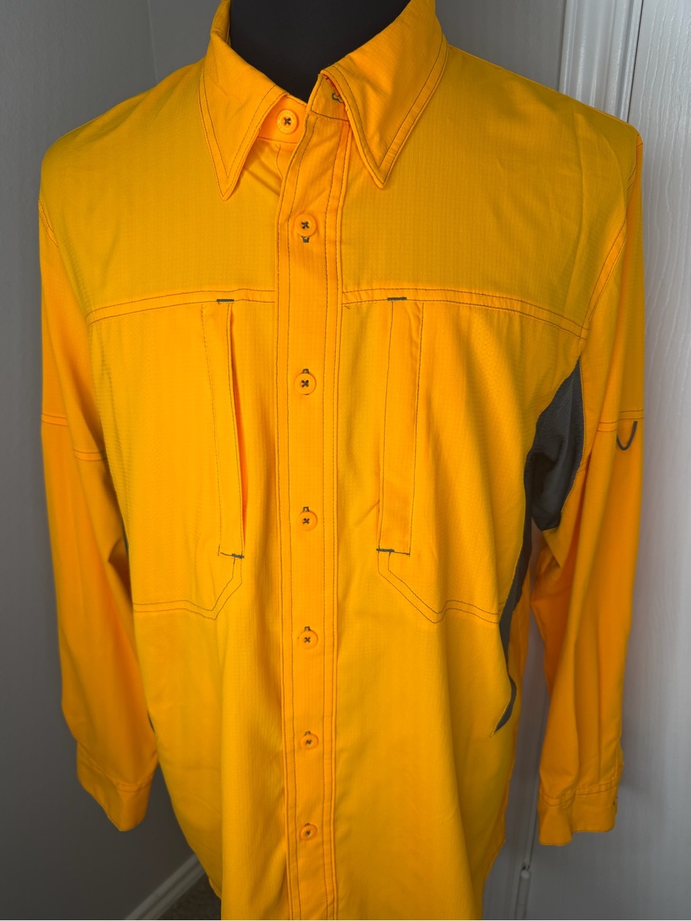 Magellan Outdoors Mag Wick Men's M Orange Long Sleeve Fishing Shirt